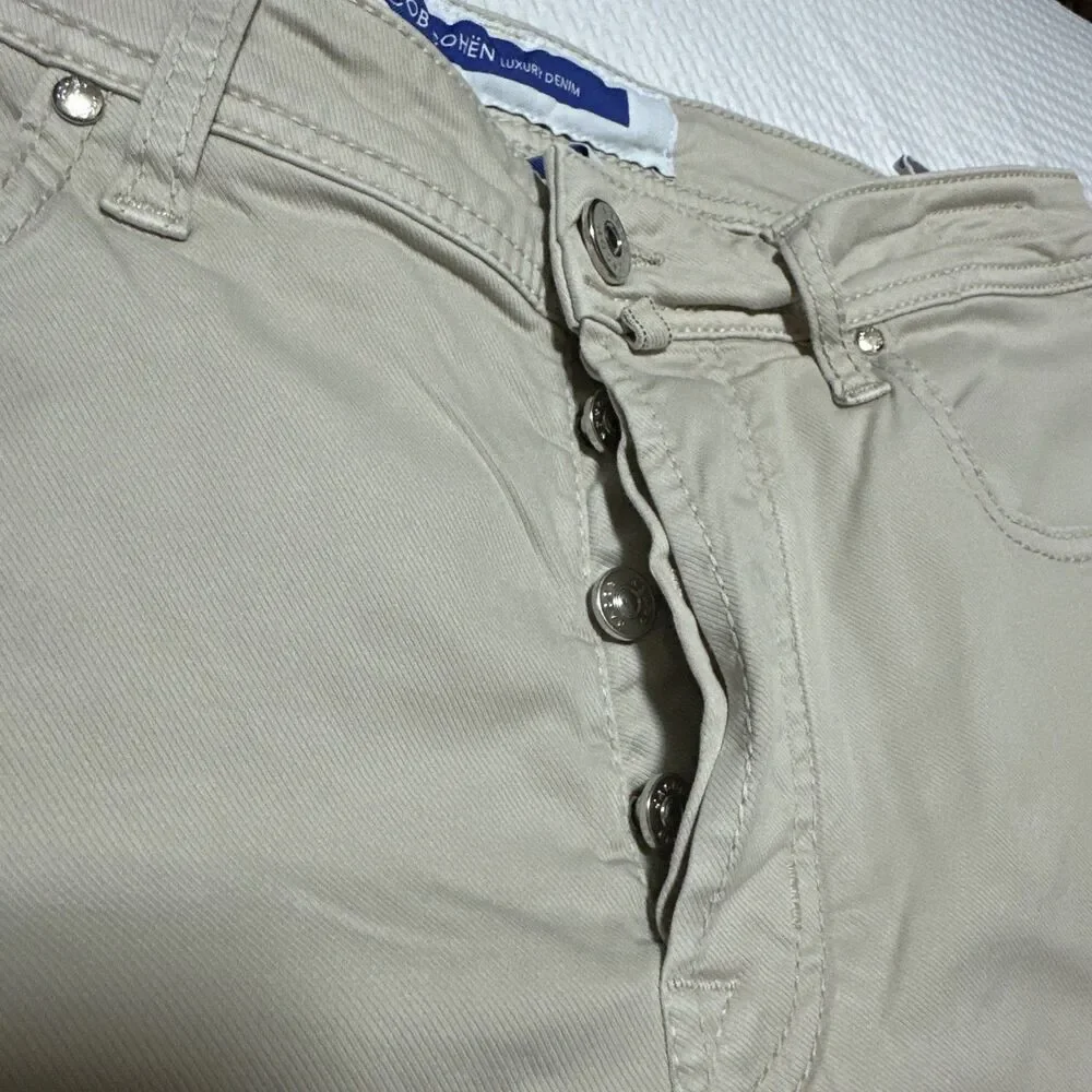 Luxury Jacob Cohen Beige Chino Pants Rare Retro Size 32
